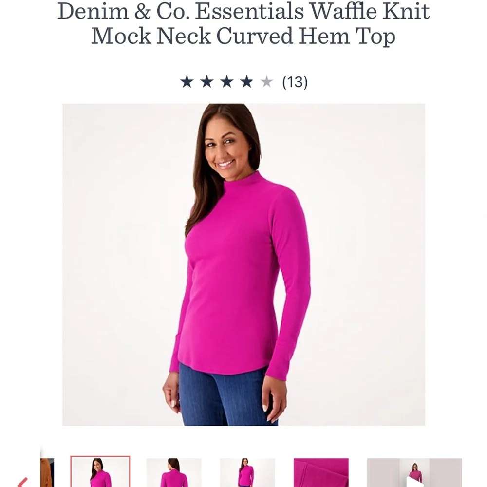 NWOT Mock neck waffle pullover shirt - Picture 6 of 8